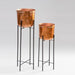 Buy Planter - Decorative Metallic Planters Set Of 2 | Copper Floor Standing Pot For Home Decor by Indecrafts on IKIRU online store