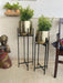 Buy Planter - Golden & Black Bold and Brassy Floor Planter With Stand Set of 2 For Home Decor by House of Trendz on IKIRU online store