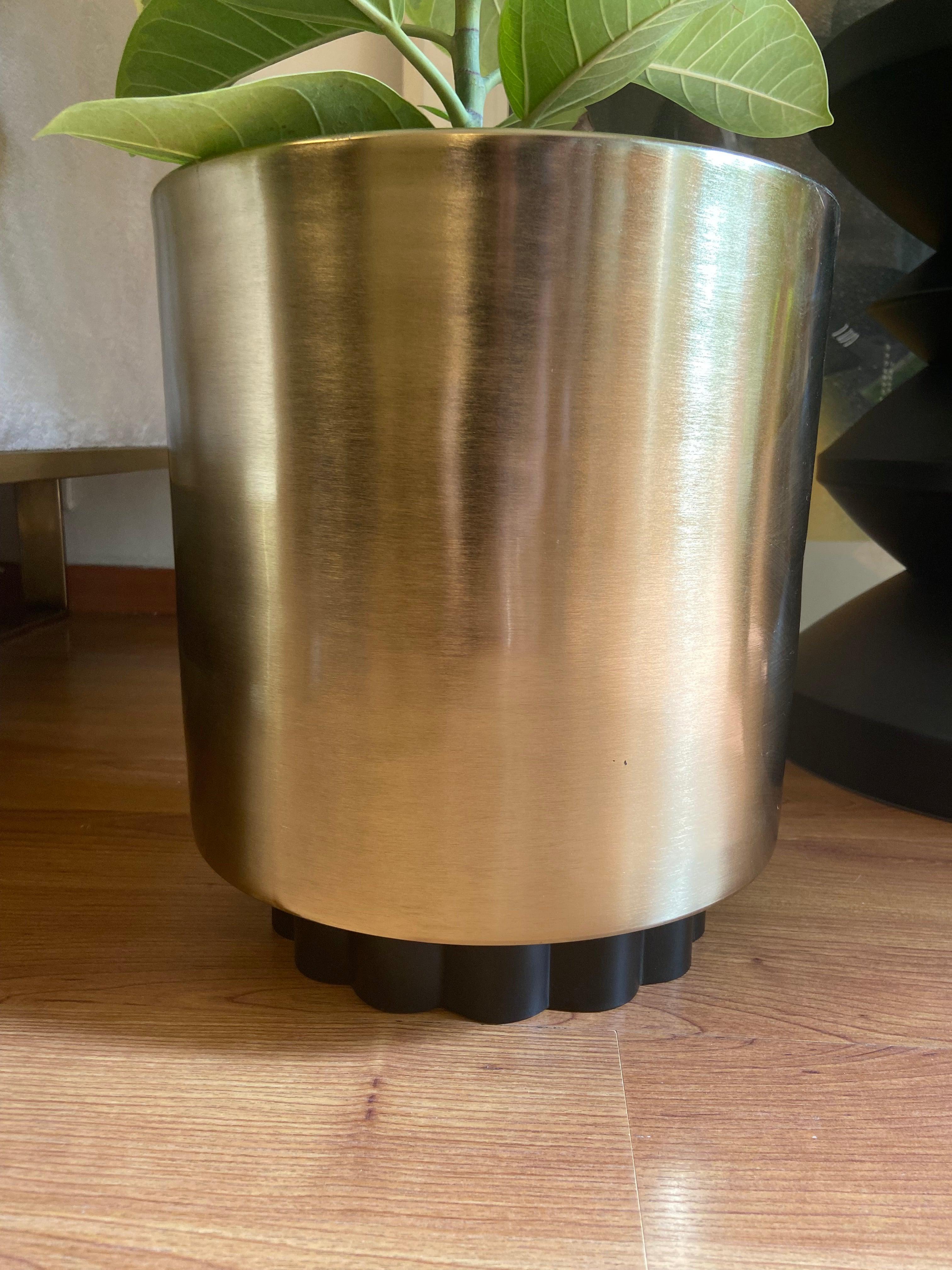 Buy Planter - Golden Metal Nordic Style Floor Planter | Decorative Standing Flower Pot For Home by House of Trendz on IKIRU online store