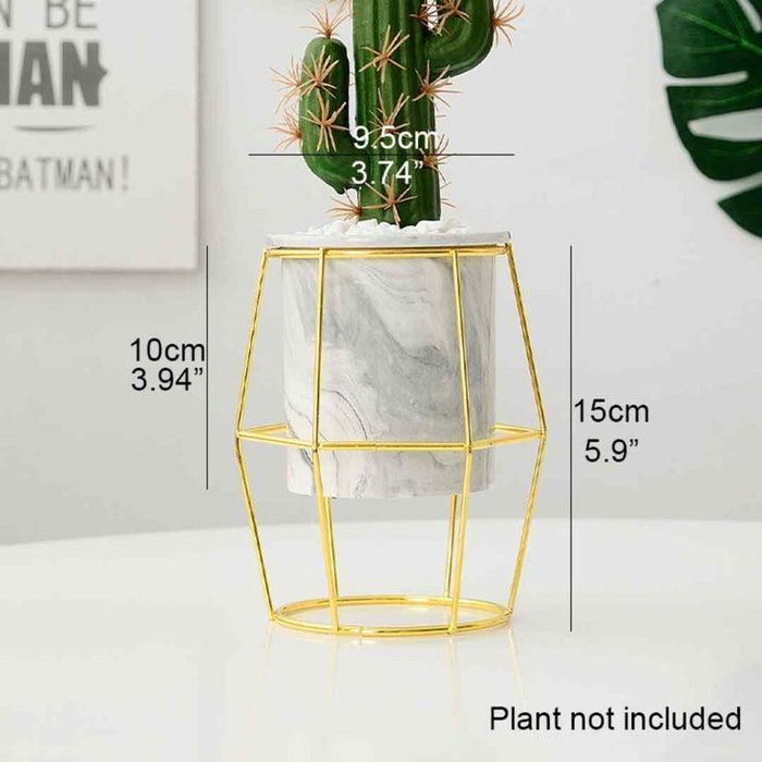 Buy Planter - Hexagon Grey Planter for Indoor Decor & Ceramic Plant Flower Pot by ISAAKA on IKIRU online store