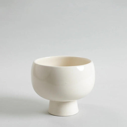 Buy Planter - Sculptural Stoneware Planter Beige for Home Decor | Vases Pot Bowl by Home4U on IKIRU online store