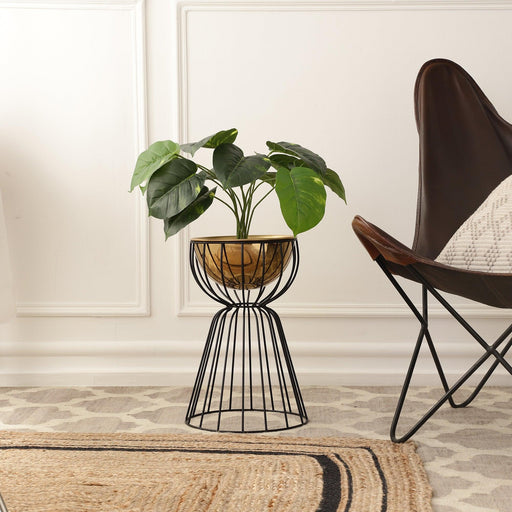 Buy Planter - Twin Bloom Floor Planter | Pot Stand For Home & Office Decor by De Maison Decor on IKIRU online store