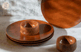 Buy Plates - Chakr Round Wooden Plates Set of 4 | Serving Platter For Serveware & Kitchen by Araana Home on IKIRU online store