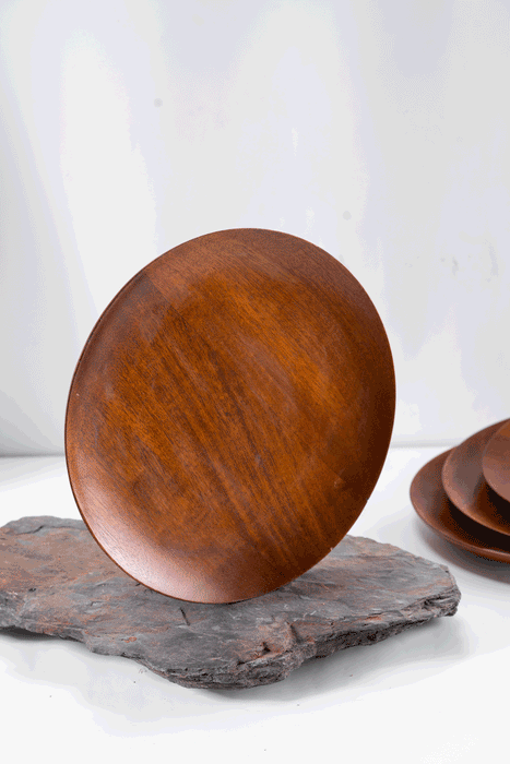 Buy Plates - Chakr - Wooden Plates (Set of 4) by Araana Home on IKIRU online store