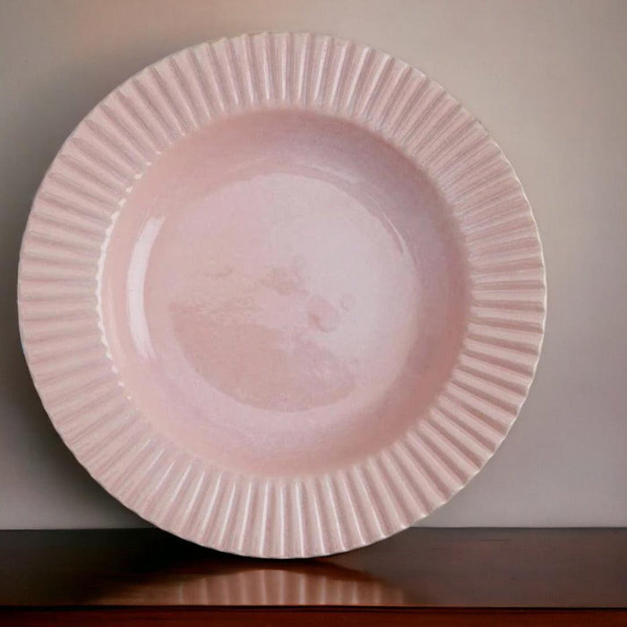 Buy Plates - Roseus Flamingo Pink Pasta Serving Plate | Ceramic Platter For Kitchen & Gifting by Ceramic Kitchen on IKIRU online store
