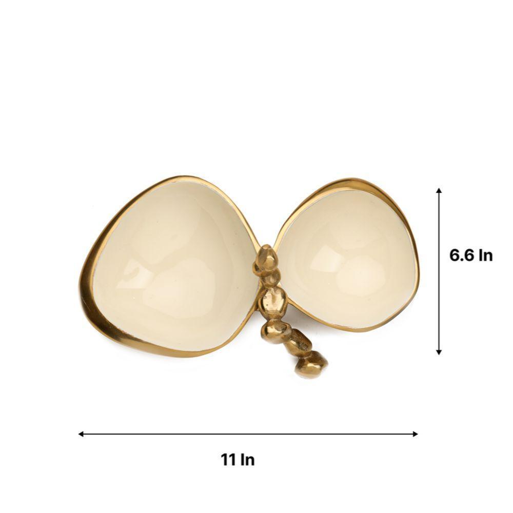 Buy Platter - Double Bowl Serving Platter For Center & Dining Table | Decorative Stone & Metal Serveware by De Maison Decor on IKIRU online store