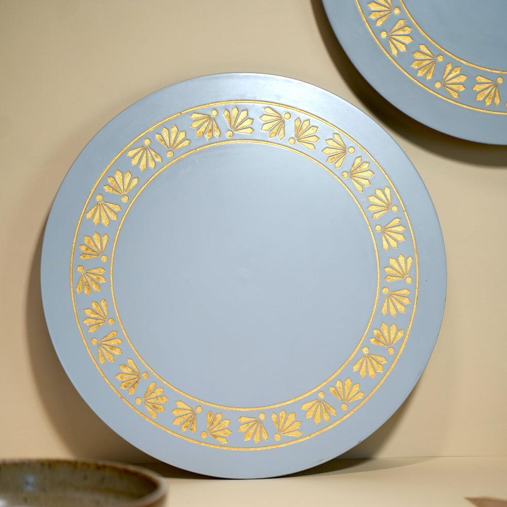 Buy Platter - Grey Lazy Susan Rotating Tray For Serving | Turntable by bambaiSe on IKIRU online store