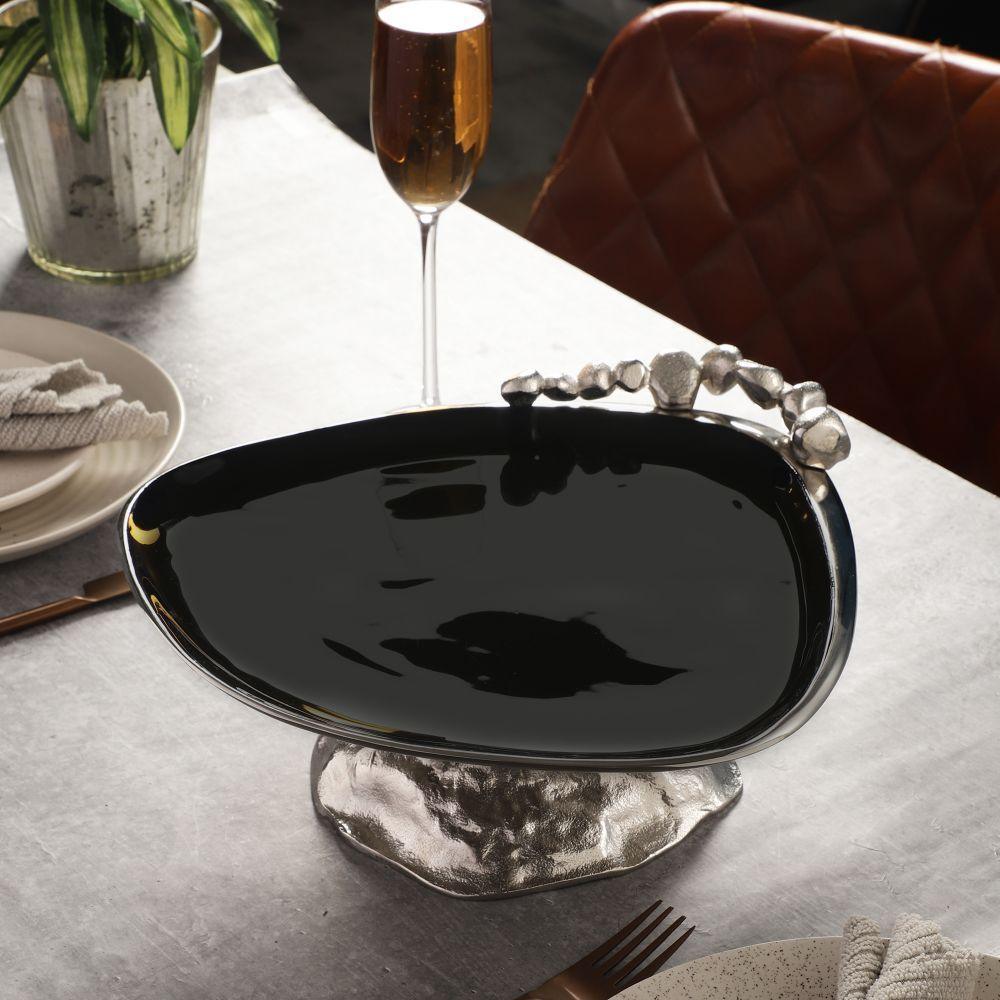 Buy Platter - Modern Stone & Metal Cake Stand | Dessert Serving Platter For Dining Table & Kitchen by De Maison Decor on IKIRU online store