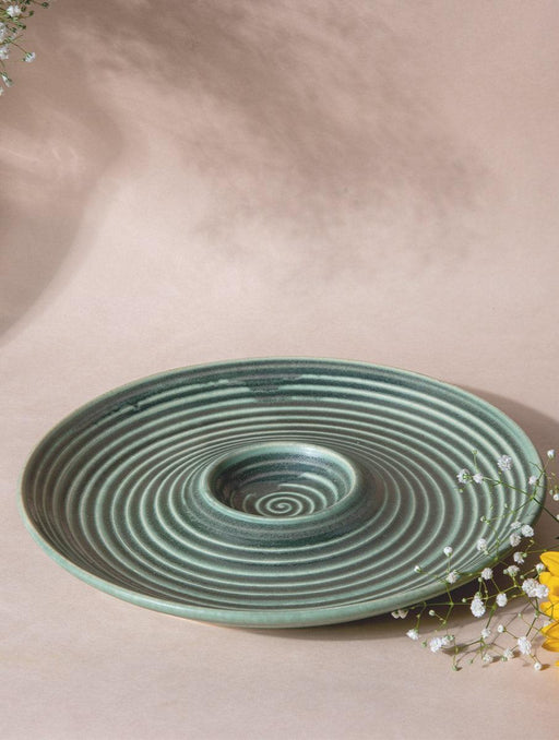 Buy Platter - Savannah Chip & Dip Platter Green for Serving Cheese | Platter Plate by The Table Fable on IKIRU online store