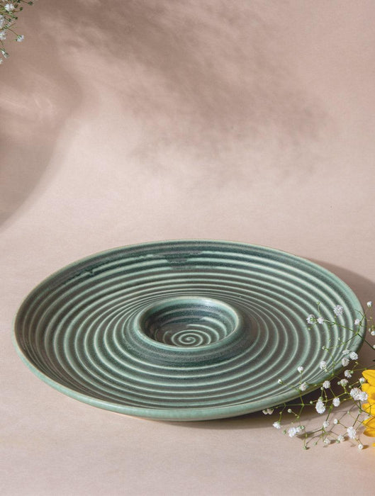 Buy Platter - Savannah Chip & Dip Platter Green for Serving Cheese | Platter Plate by The Table Fable on IKIRU online store