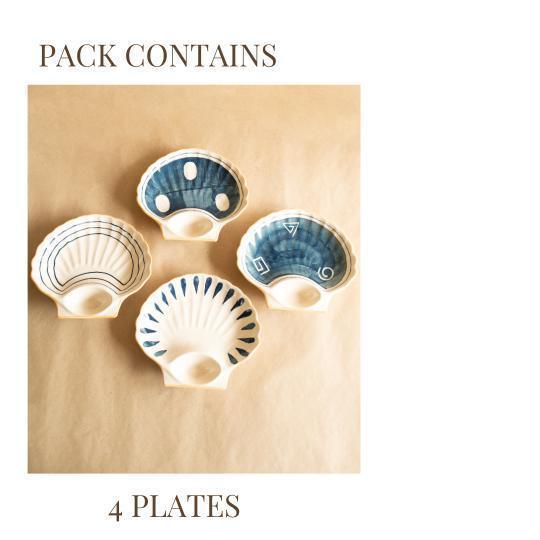 Buy Platter - Seashell Serving Platters for Table Decor set of 4 & Trinket Dish Tray by Arte Casa on IKIRU online store