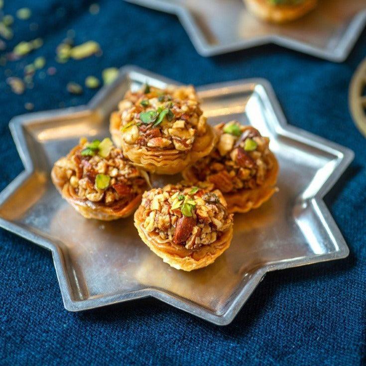 Buy Platter Selective Edition - 8 Point Star Plate With Kalai - Set of 4 by Anantaya on IKIRU online store