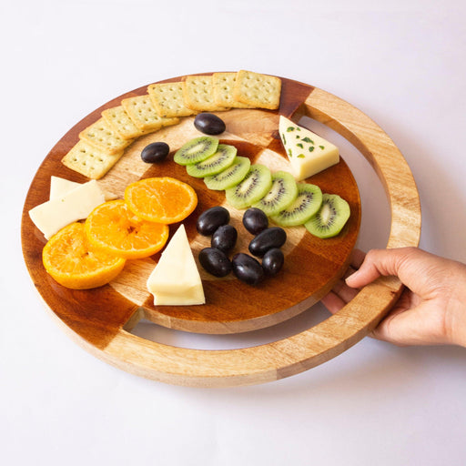 Buy Platter - Two-Hued Cheese Platte | Serving Plate For Fruits by Byora Homes on IKIRU online store