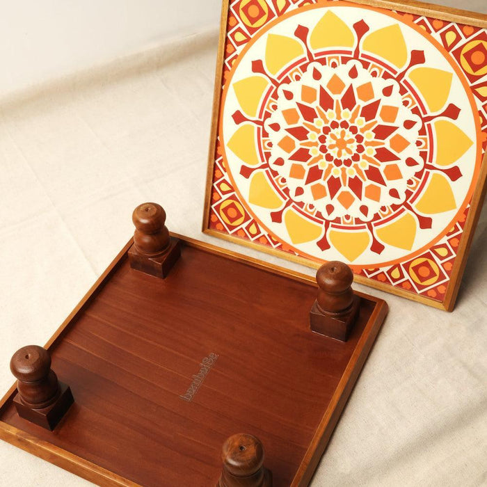 Buy Pooja Chowki - Bajot Sunshine Mandala Chowki | Wooden Patla for Pooja by bambaiSe on IKIRU online store