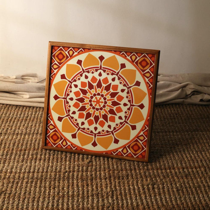 Buy Pooja Chowki - Bajot Sunshine Mandala Chowki | Wooden Patla for Pooja by bambaiSe on IKIRU online store