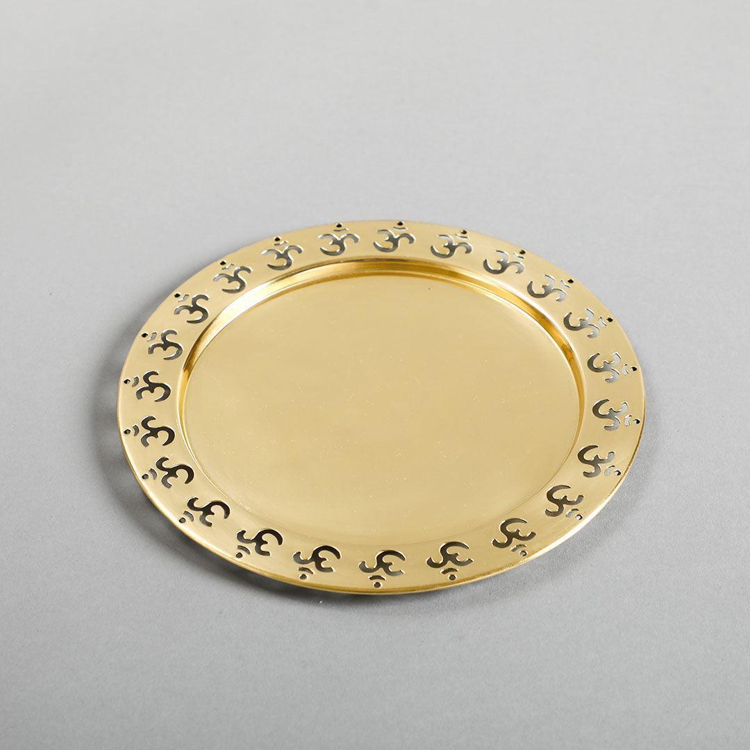 Buy Pooja Thali Set - Om Pooja Thali Set Of 4 | Puja Essential For Home by Home4U on IKIRU online store