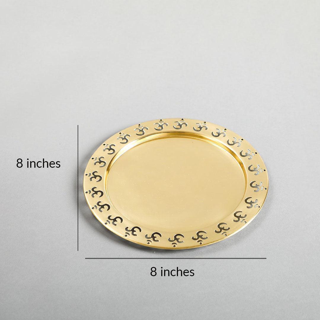 Buy Pooja Thali Set - Om Pooja Thali Set Of 4 | Puja Essential For Home by Home4U on IKIRU online store