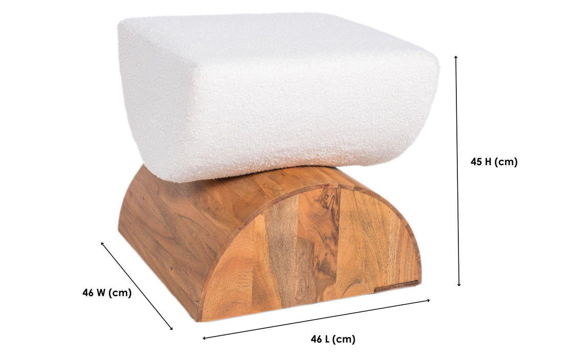 Buy Pouf Selective Edition - Andaman Bompoka Pouffe Seat | Wood Pouf for Living Room by Orange Tree on IKIRU online store