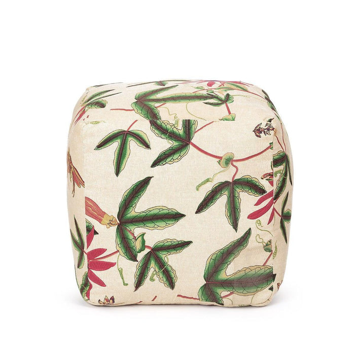 Buy Poufs - Fleur Pouffe Multi Color Hassock | Footstool Side Table by Home4U on IKIRU online store