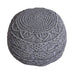 Buy Poufs - Grey Macrame Round Seating Pouf | Ottomans For Living Room & Home by Manor House on IKIRU online store