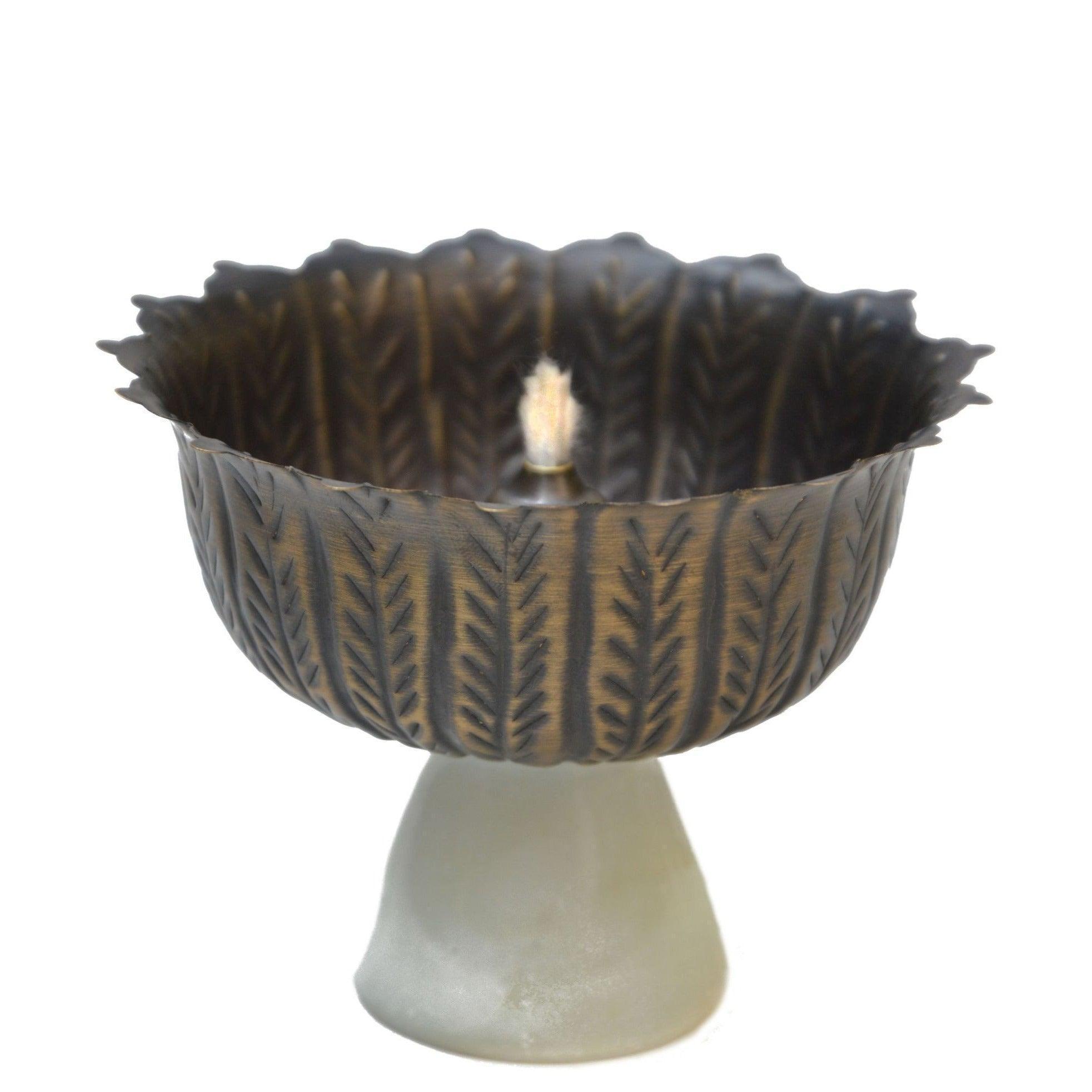 Buy Puja Essentials Selective Edition - Naga Diva Candle Holders for Home Temple | Floor Standing Diyas by Anantaya on IKIRU online store