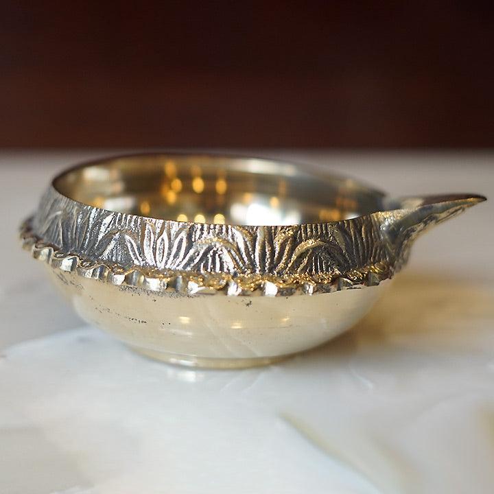 Buy Puja Essentials - Stylish Brass Diya Set Of 4 | Handcrafted Golden Tealight Holder For Festival Gifting by Indian Bartan on IKIRU online store