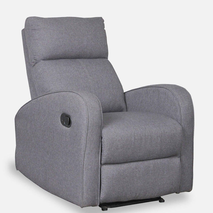 Buy Recliner - Potenza Stylish Lounge Arm Chair Grey Color | Comfortable Single Seater Sofa For Home by Furnitech on IKIRU online store