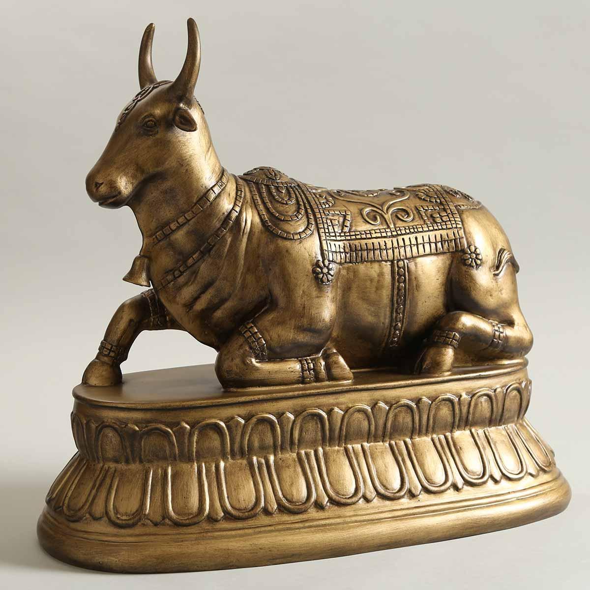Buy Religious Idols - Nandi Antique Sculpture Religious Idols for Home | Statue Murti by Home4U on IKIRU online store