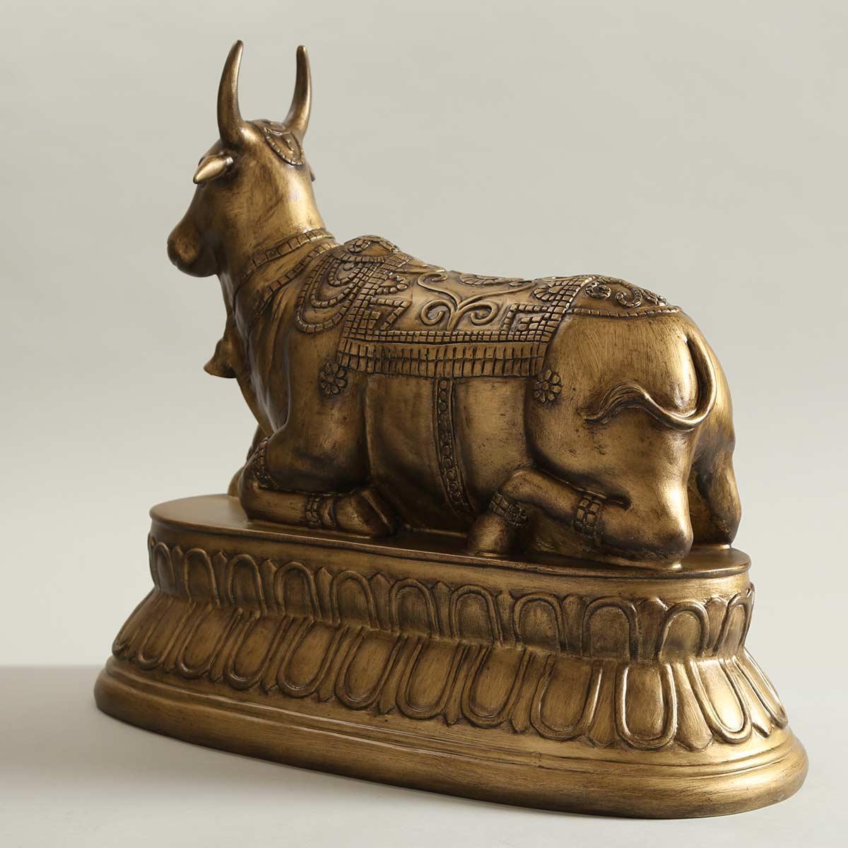 Buy Religious Idols - Nandi Antique Sculpture Religious Idols for Home | Statue Murti by Home4U on IKIRU online store
