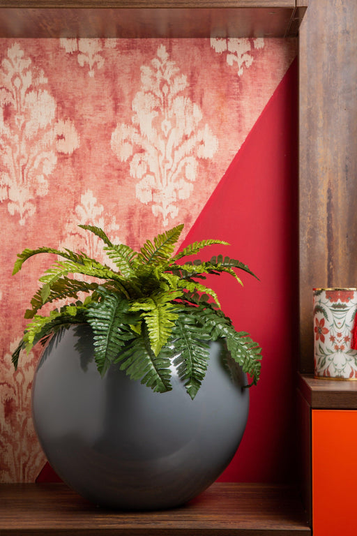 Buy - Round Fiberglass Floor Standing Planter | Tabletop Plant & Flower Pot For Home Decor by Lloka on IKIRU online store