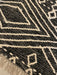 Buy Rugs - Bohemian Black & White Woollen Rug | Carpet For Living Room & Bedroom Decor by Tesu on IKIRU online store