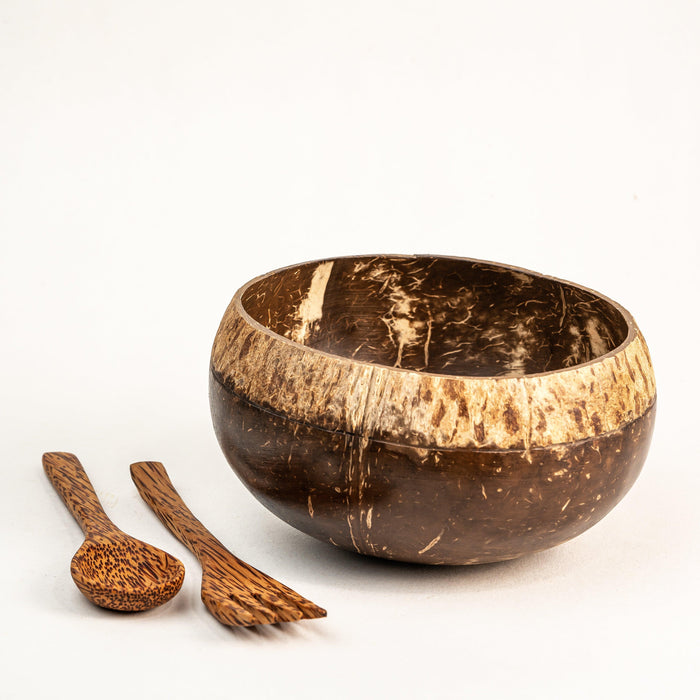Buy Serving Bowl - Boho Jumbo Coconut Bowl by Thenga on IKIRU online store
