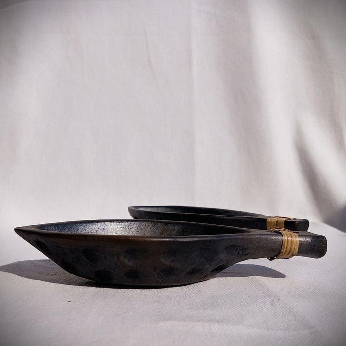 Buy Serving Bowl - Longpi Black Pottery Matsya Serving Bowl | Platter For Cafe by Terracotta By Sachii on IKIRU online store