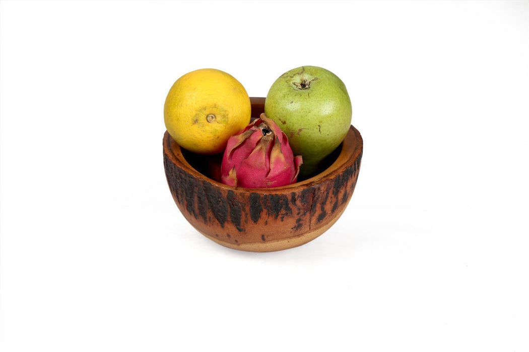 Buy Serving Bowl - Natural Round Acacia Wood Fruits Bowl | Serveware For Kitchen, Restaurant | Home & Gifting | Teak Brown by Unimaple on IKIRU online store