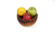 Buy Serving Bowl - Natural Round Acacia Wood Fruits Bowl | Serveware For Kitchen, Restaurant | Home & Gifting | Teak Brown by Unimaple on IKIRU online store