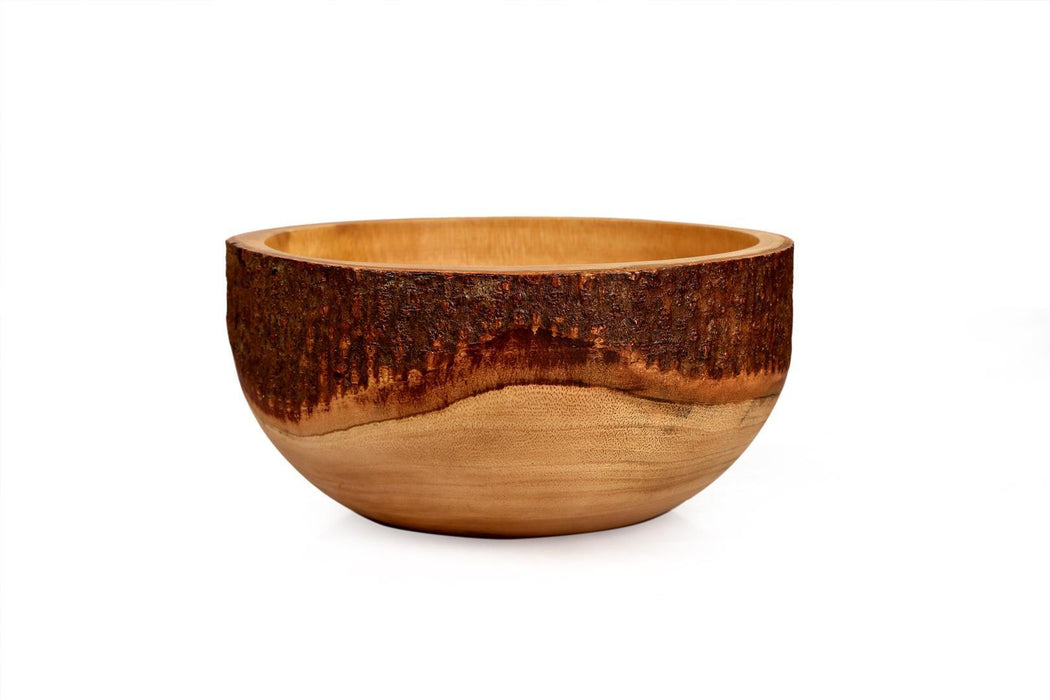 Buy Serving Bowl - Natural Round Acacia Wood Fruits Bowl | Serveware For Kitchen, Restaurant | Home & Gifting | Teak Brown by Unimaple on IKIRU online store