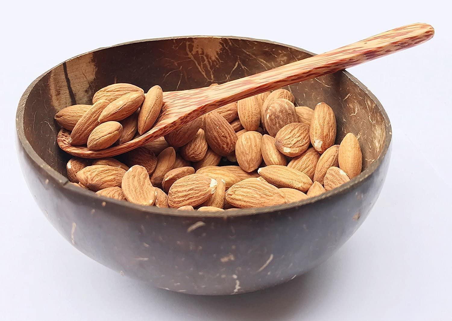 Buy Serving Bowl - Stylish Coconut Shell Serving Bowl With Spoon | Decorative Wooden Serveware For Table & Home by Thenga on IKIRU online store