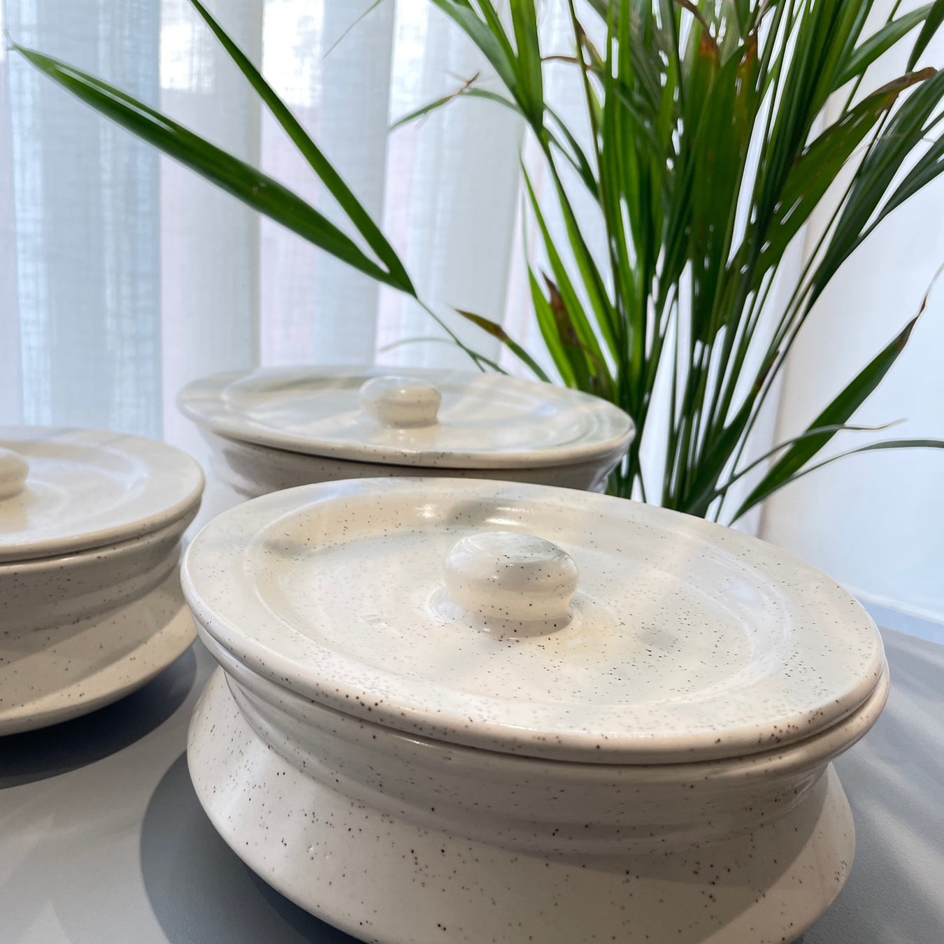 Buy Serving Bowl - White Ceramic Classic Serveware Set Of 3 For Kitchen & Dining by Ceramic Kitchen on IKIRU online store
