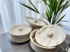 Buy Serving Bowl - White Ceramic Classic Serveware Set Of 3 For Kitchen & Dining by Ceramic Kitchen on IKIRU online store