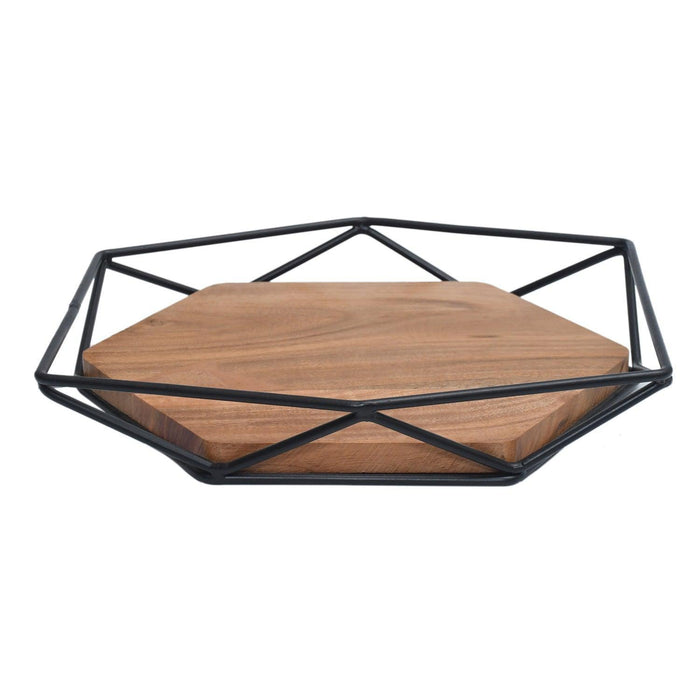 Buy Serving Platter & Tray - Hexa Wooden Tray by Maison Modern on IKIRU online store