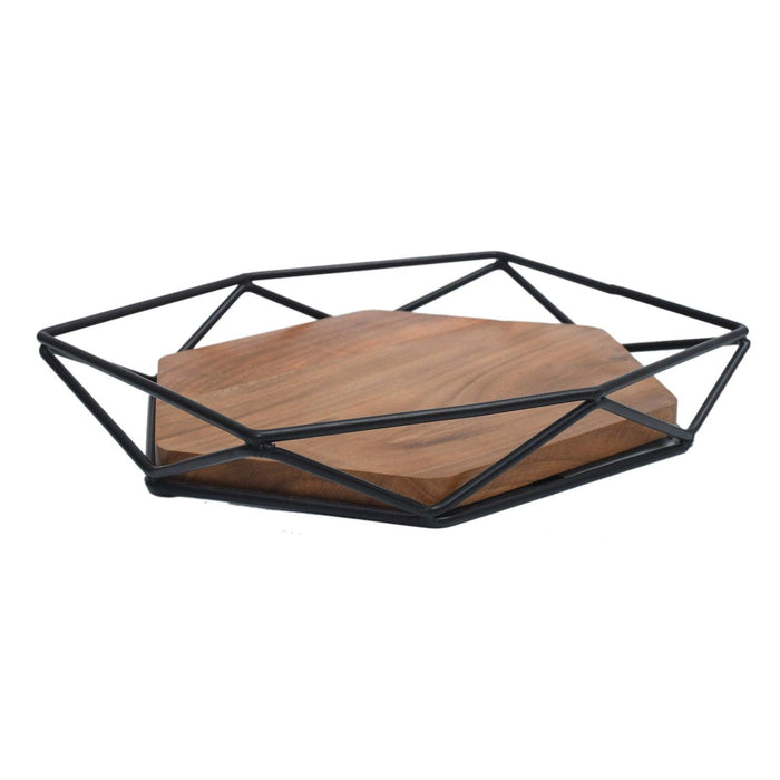 Buy Serving Platter & Tray - Hexa Wooden Tray by Maison Modern on IKIRU online store