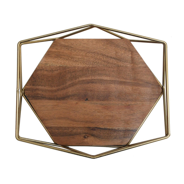 Buy Serving Platter & Tray - Hexa Wooden Tray by Maison Modern on IKIRU online store