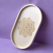 Buy Serving Platter & Tray - Ivory White Oval Tray For Serving | Decorative plate For Table by bambaiSe on IKIRU online store
