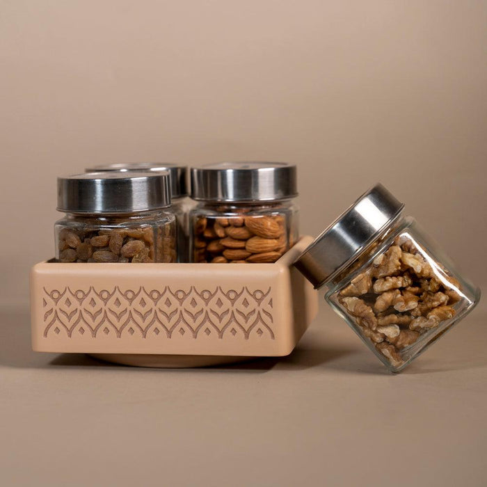 Buy Serving Platter & Tray - Stylish Rotating Jar Tray For Serving & Decor | Gifting Box by bambaiSe on IKIRU online store