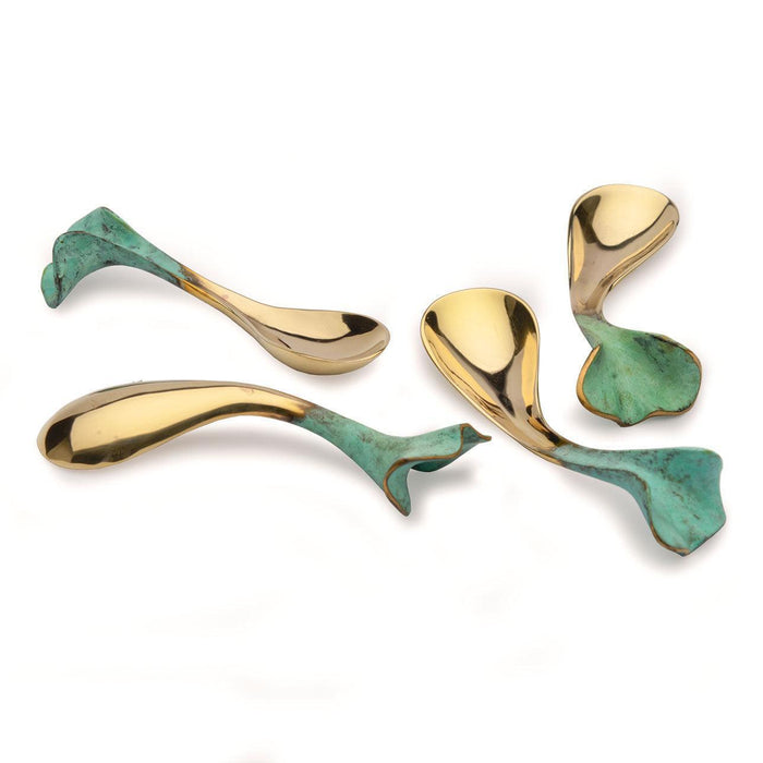 Buy Serving Spoon Selective Edition - Ginko Brass Spoon- Set of 2 by Anantaya on IKIRU online store