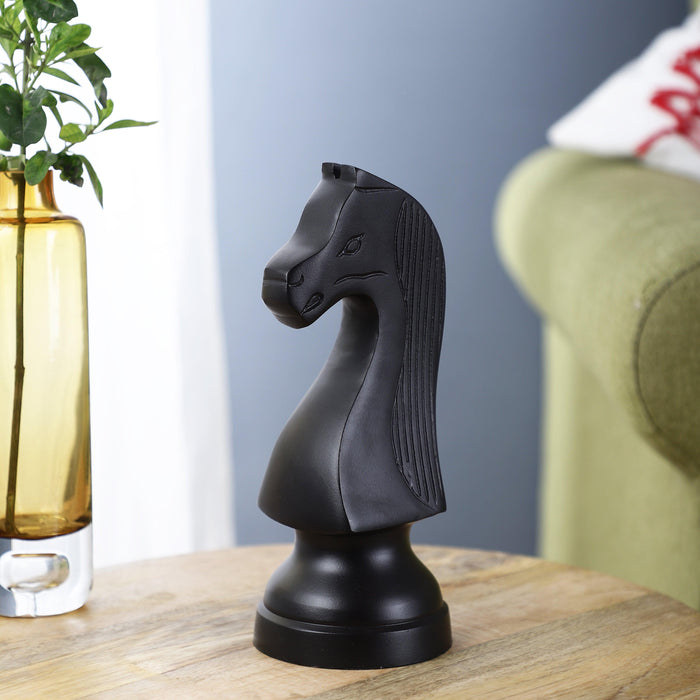 Buy Showpieces & Collectibles - Aluminium Black Chess Horse For Table Decor | Decorative Unique Gifting Showpiece by De Maison Decor on IKIRU online store