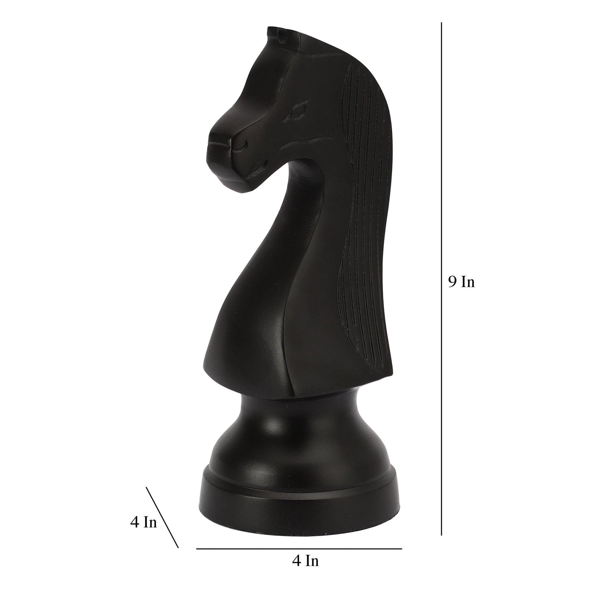 Buy Showpieces & Collectibles - Aluminium Black Chess Horse For Table Decor | Decorative Unique Gifting Showpiece by De Maison Decor on IKIRU online store