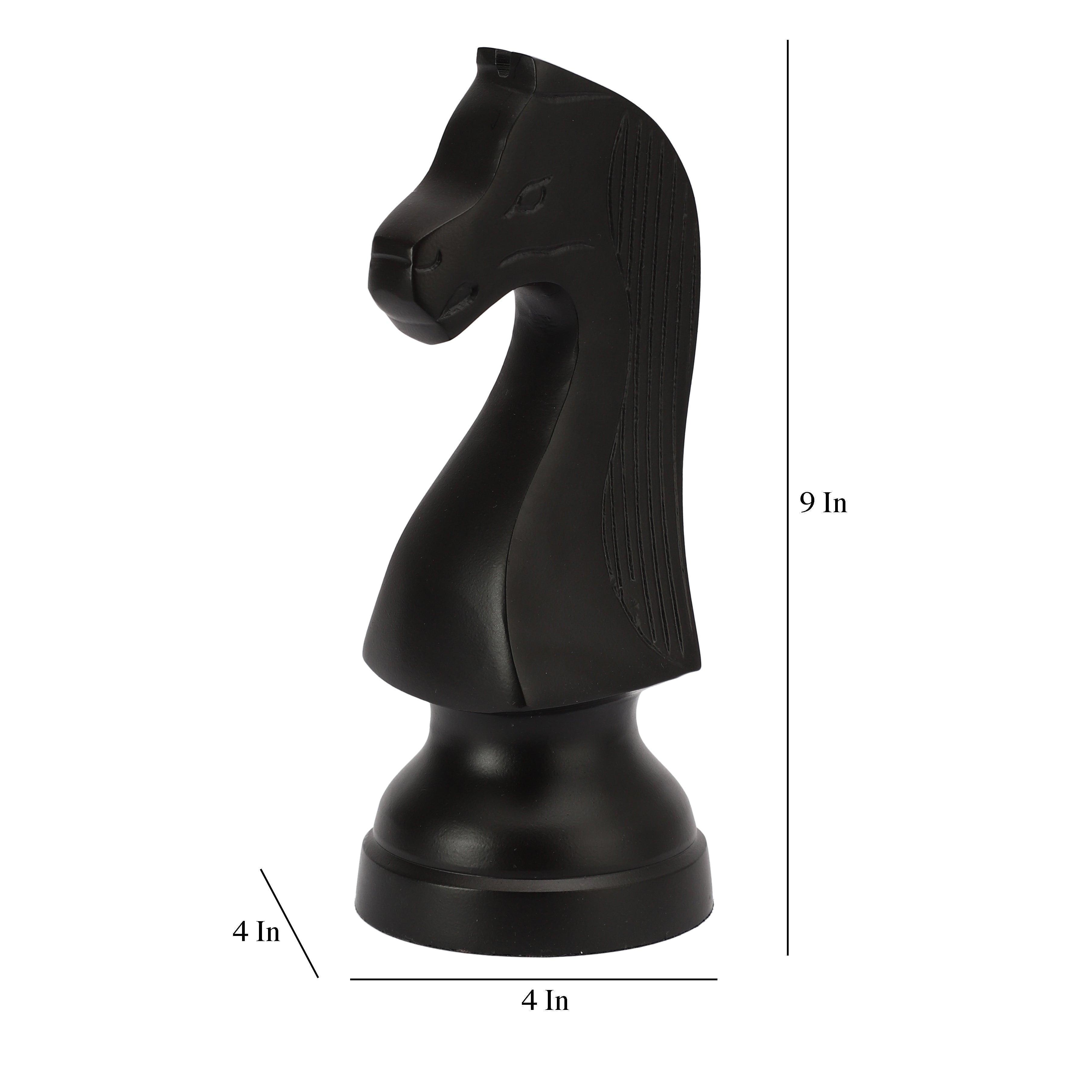Buy Showpieces & Collectibles - Aluminium Black Chess Horse For Table Decor | Decorative Unique Gifting Showpiece by De Maison Decor on IKIRU online store