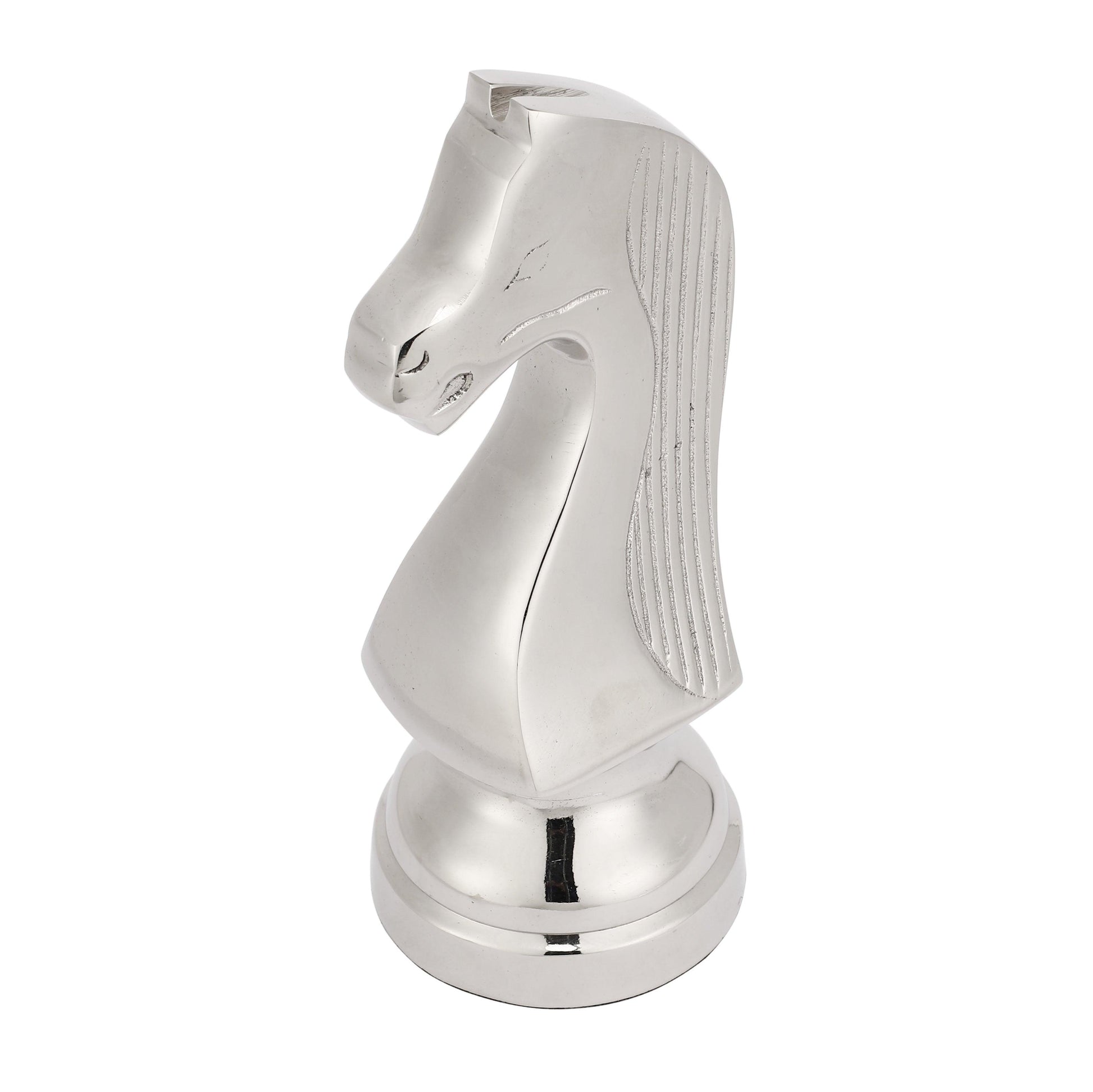Buy Showpieces & Collectibles - Aluminium Silver Chess Horse For Table Decor | Decorative Unique Gifting Showpiece by De Maison Decor on IKIRU online store