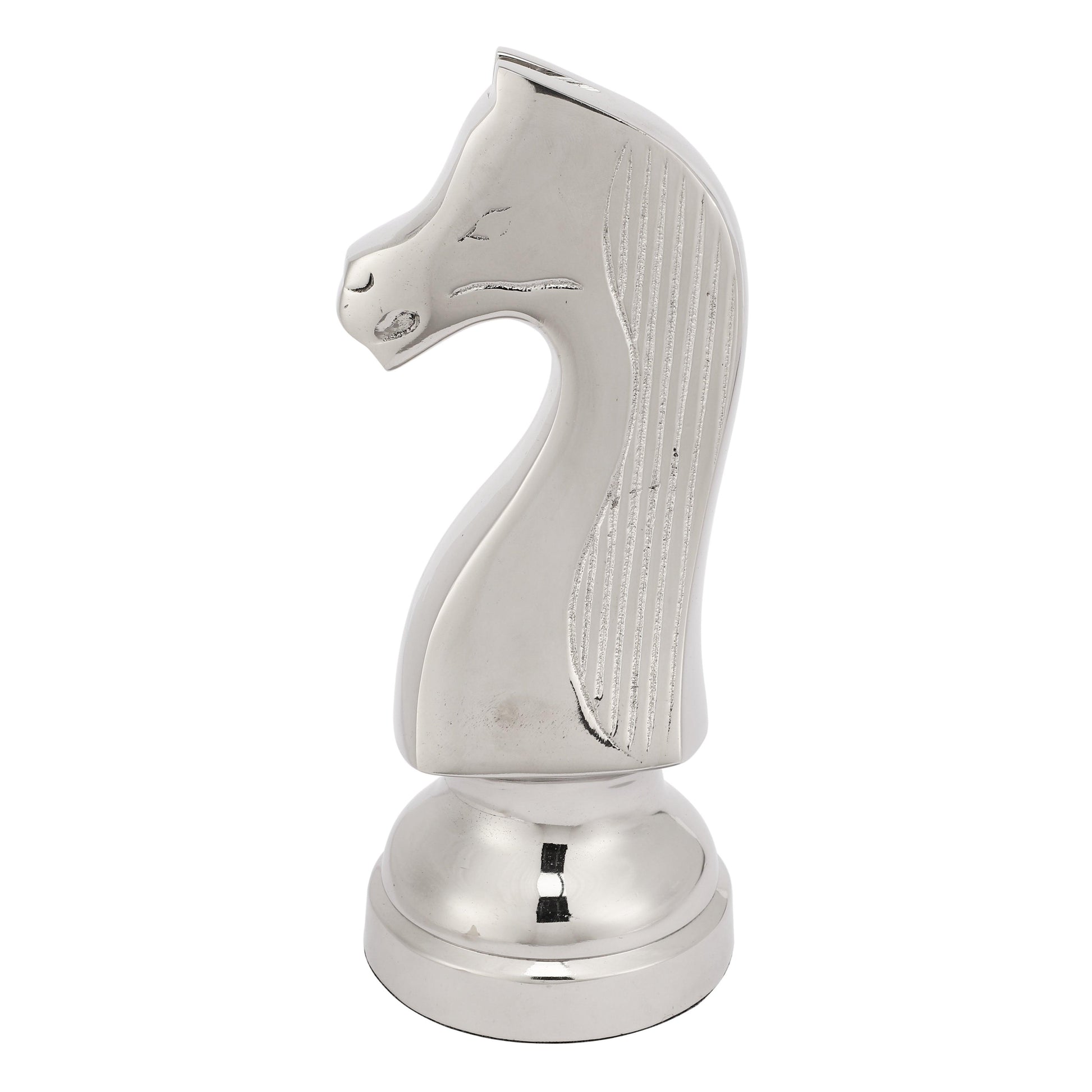 Buy Showpieces & Collectibles - Aluminium Silver Chess Horse For Table Decor | Decorative Unique Gifting Showpiece by De Maison Decor on IKIRU online store